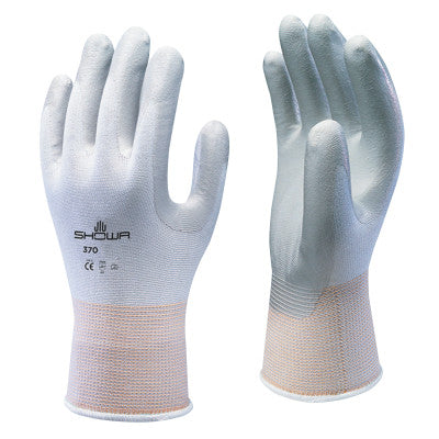 Atlas Assembly Grip 370W Nitrile-Coated Gloves, Medium, Gray/White