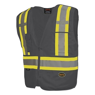 6937AU BLACK ZIP VEST BREAK