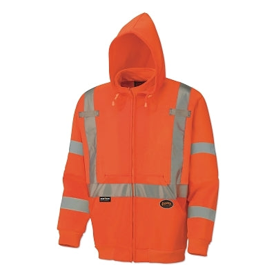6924AU ORANGE FLEECE HOODIE S