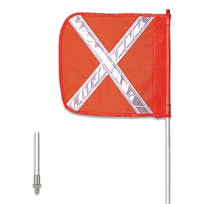 WARNING WHIP6'12" ORANGEFLAGWHT XQUICK DISC