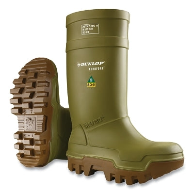 DUNLOP PUROFORT THERMO+FULL SAFETY GREEN/BROWN