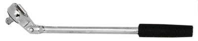3/8" Drive Ratchets, Flex, 10 3/4 in, Chrome, Nitrile Grip