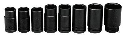 8 Piece Deep Impact Socket Sets, 3/4 in, 6 Point