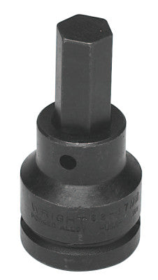 3/4" Dr. Impact Hex Bit Sockets, 3/4 in Drive, 24 mm Tip