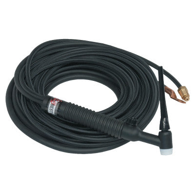200 Amp Air Cooled TIG Torch, Flex Valve Head, 5 5/8 in, Two-Piece 25 ft Cable