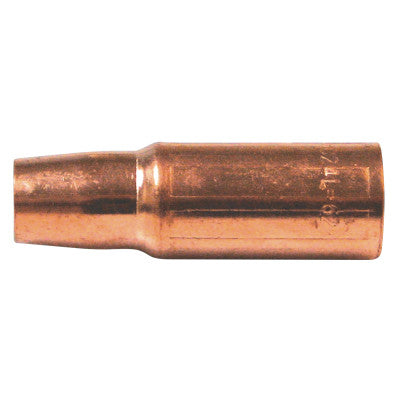 Standard Slip-on Mig Nozzle, 5/8 in Bore, 1/8 in Recess, Standard Slip-On