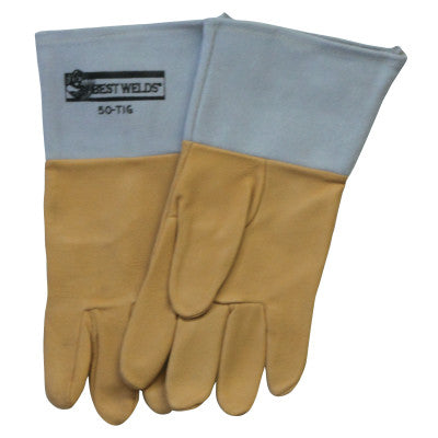 Pigskin TIG Welding Gloves, Large, Tan