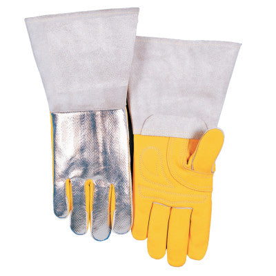 High Heat Welding Gloves, Top Grain Cowhide, X-Large, Buck Tan
