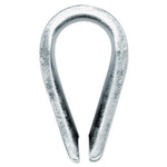 Malleable Wire Rope Thimbles, 1/4 in, Bright Zinc