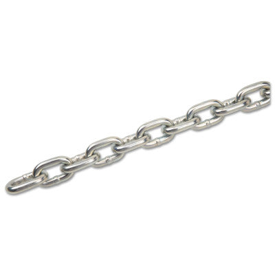 Grade 30 Proof Coil Chains, Size 1/2 in, 100 ft, 4500 lb Limit, Zinc