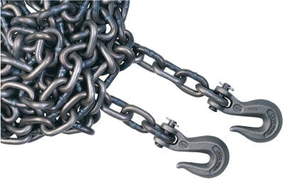 Grade 43 High Test Chains, Size 3/8 in, 5,400 lb Limit, Bright