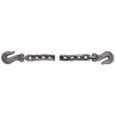 Grade 43 High Test Tiedown Chain Assemblies, 3/8 in, 5,400 lb Load, 20 ft