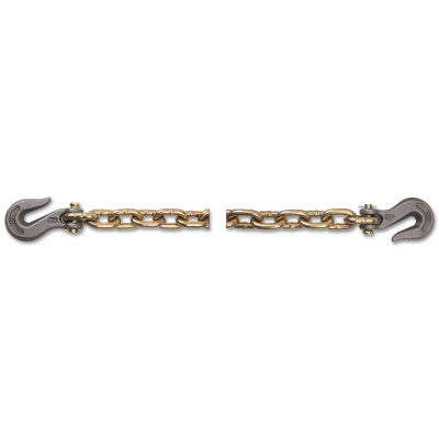 Grade 70 Transport Tiedown Chain Assemblies, 5/16 in, 4,700 lb Load, Matte