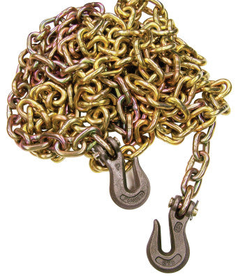 Grade 70 Transport Chains, 5/16 in, 4,700 lb Limit, Yellow Dichromate