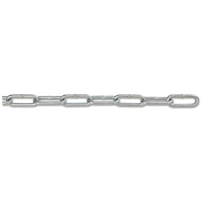 Coil Chains, Size 4/0, 670 lb Limit, Bright Zinc