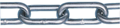 Coil Chains, Size 1/0, 440 lb Limit, Bright Zinc