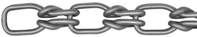 Lock Link Chains, Size 2, 155 lb Limit, Bright Zinc