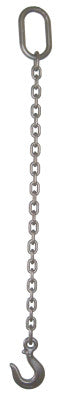 3/8" SINGLE LEG CHAIN SLING WITH GRAB HOOKS 5'