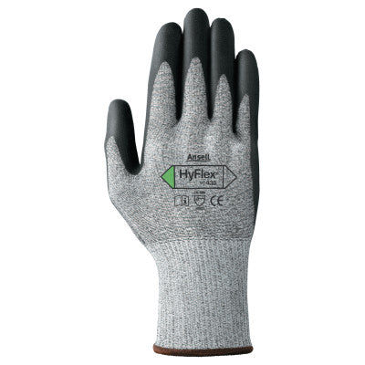 HyFlex 11-435 Cut-Resistant Gloves, Size 7, Black; Heather Gray