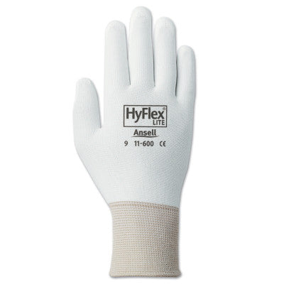 HyFlex Lite Gloves, 5-10, White