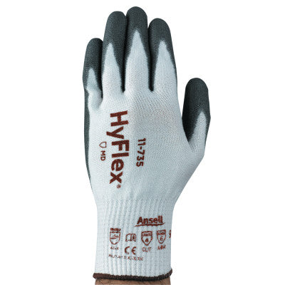 Lightweight Intercept Cut-Resistant Gloves, Size 7, White/Gray