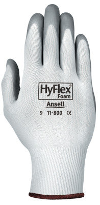 HyFlex Foam Gloves, 7, Gray/White