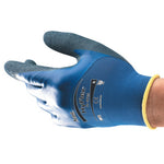 HyFlex 11-925 Gloves, Size 8, Nitrile/Spandex, Blue