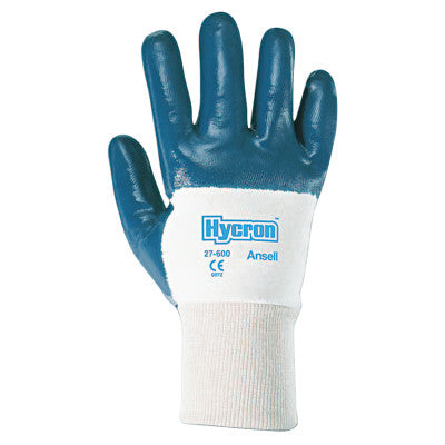 Hycron Nitrile Coated Gloves, 10, Blue, Light Industrial Glove