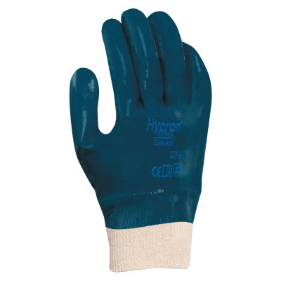 Hycron Nitrile Coated Gloves, 10, Blue, Fully Coated