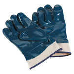 Hycron Nitrile Coated Gloves, 10, Blue, Extra Rough Finish, Fully Coated