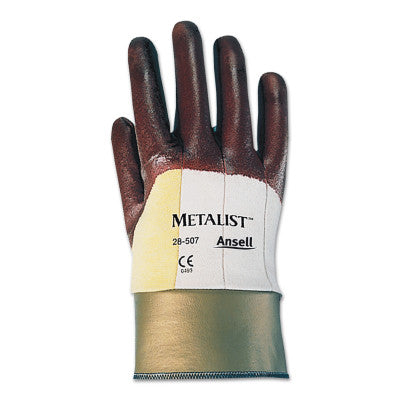 Hycron Nitrile Coated Gloves, 9, Brown
