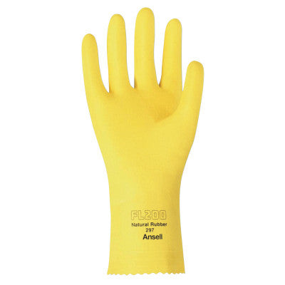 FL 200 Gloves, 9, Natural Latex, Lemon Yellow