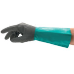 AlphaTec Gloves, 9, Black/Teal, 14 in