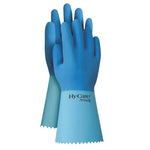 Hy-Care Gloves, 10, Natural Latex, Blue