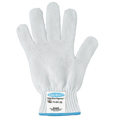 Polar Bear Supreme Gloves, Size 6, White