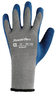 PowerFlex Gloves, 8, Blue/Gray