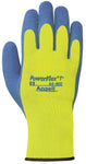 PowerFlex T Hi Viz Yellow Gloves, 10, Blue/Bright Yellow