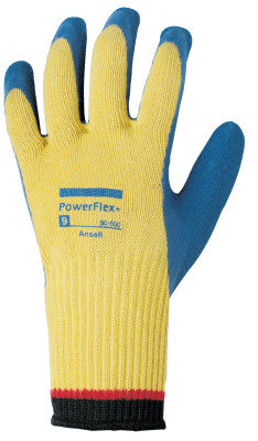 PowerFlex Plus Gloves, Size 9, Yellow/Blue