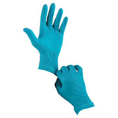 Touch N Tuff Disposable Gloves, Powdered, Nitrile, 4 mil, 6.5 - 7, Green