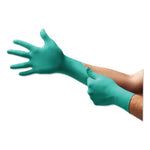 Touch N Tuff Disposable Gloves, Powder Free, Nitrile, 4 mil, 8.5 - 9, Green
