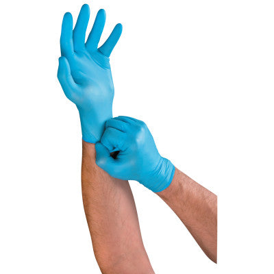 TouchNTuff Lightweight Nitrile Gloves, 3 mil, Medium, Light Blue