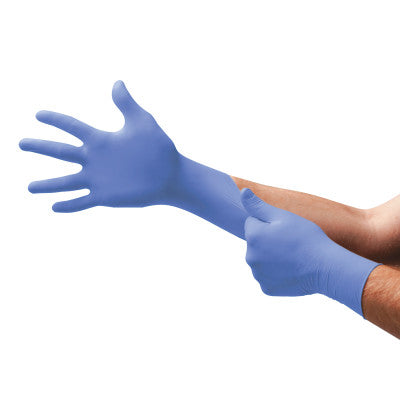 TNT Blue Disposable Gloves, Powder Free, Nitrile, 5 mil, Medium, Blue