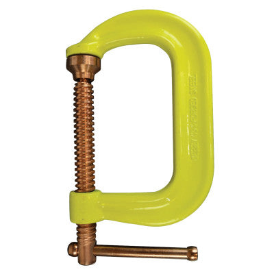 Hi-Vis C-Clamps, Sliding Pin T Handle, 5 in Throat Depth