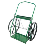 Low-Rail Frame Dual-Cylinder Carts, For 9.5"-15" Cylinder, 24 in Steel Wheels