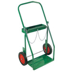 Low-Rail Frame Dual-Cylinder Cart, For 8"-8.5" dia., 10" Solid Rubber/Steel Rim