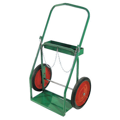Low-Rail Frame Dual-Cylinder Carts, For 8"-8.5" dia., 14" Solid Rubber/Steel Rim