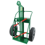 Large Heavy-Duty Frame Dual-Cylinder Cart, For 9.5"-15" Cylinders, 20" Road Tire