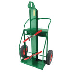 Heavy-Duty Reinforced Frame Dual-Cylinder Carts, 16" Solid Rubber Wheels