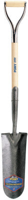 Drain & Post Spades, 14 X 5 1/2 Round Blade, 27 in White Ash Armor D Grip Handle