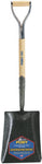 Shovels, 12 in X 9 3/4 in Square Point Blade, 27 in White Ash D-Handle